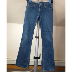 Carhartt Womens Mid Rise Bootcut Blue Denim Jeans Gorpcore Curvy Fit Size 10